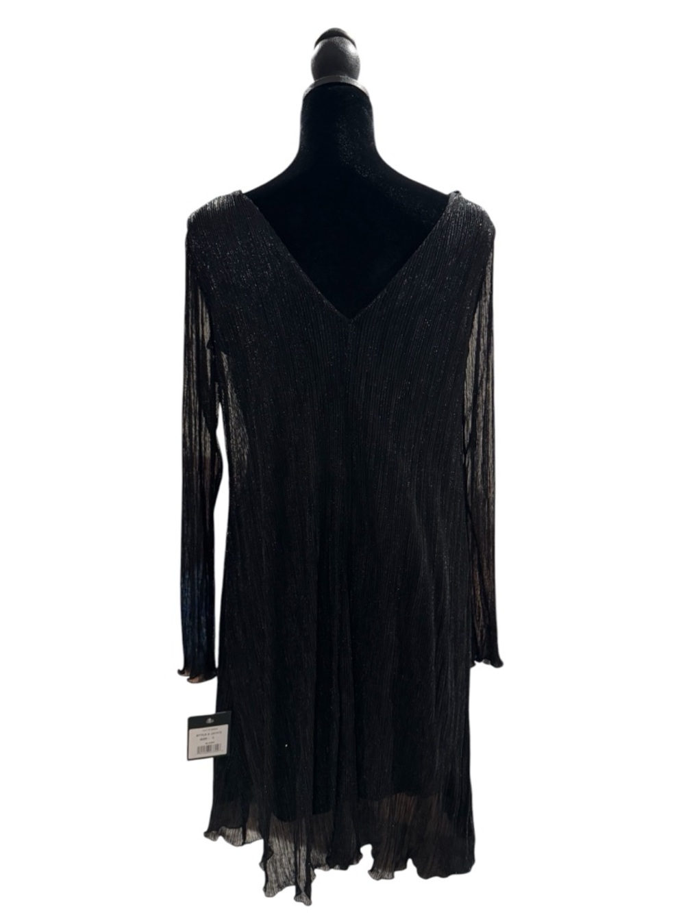 Marina Black Shimmer Lace Cocktail Dress Size 6 - Picture 2 of 4